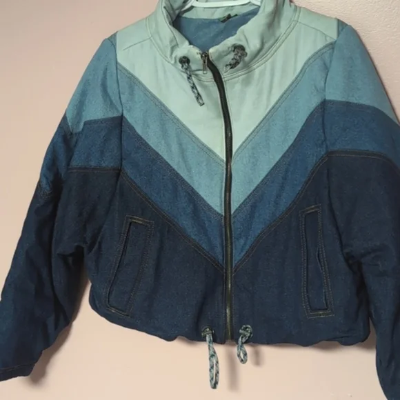 FARM Rio Puff Jean Jacket Size P - Picture 11 of 11